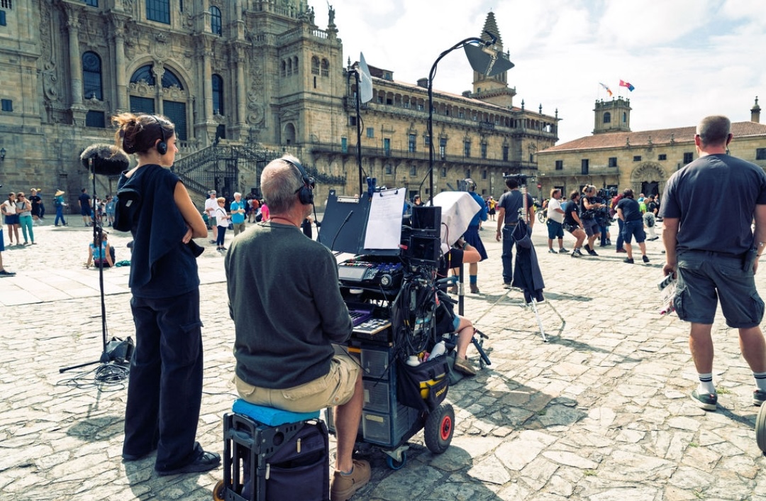 Rodaje del largometraje Compostelle, del director francés Yann Samuelle