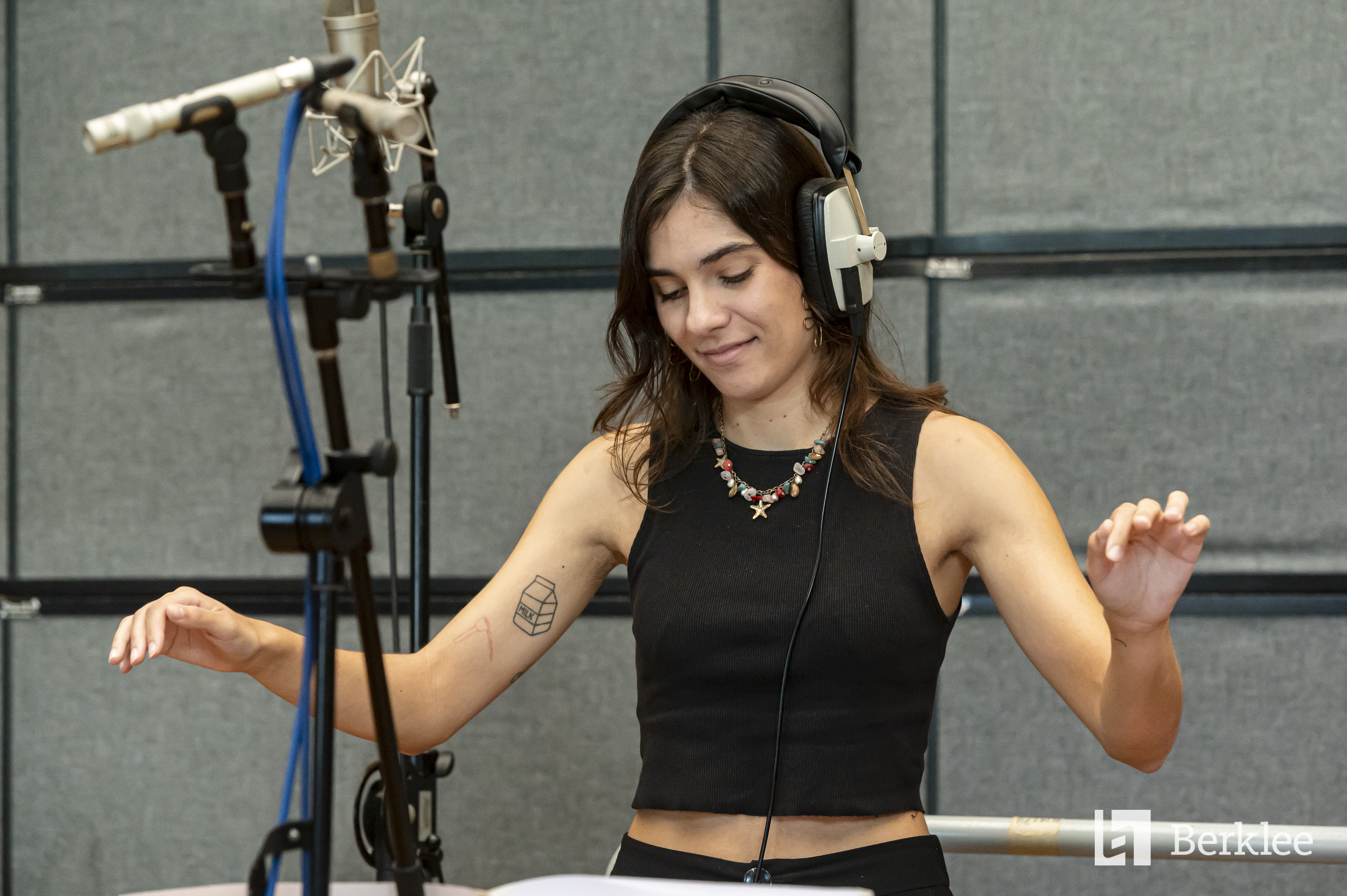 Sesión de grabación de Berklee Valencia, cuarteto de vientos